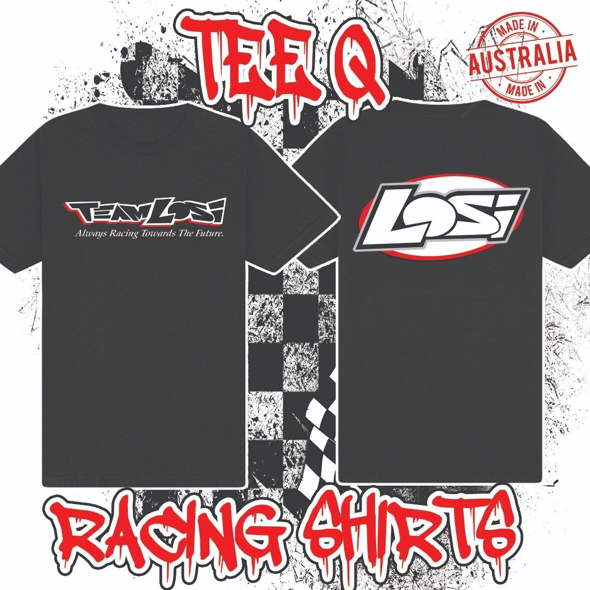 Team Losi LOGO ~ Premium Black Gildan Cotton Tee RC Car Racing