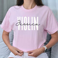 Personalized Violin T-shirt gift Custom name Orchestra Violin player Unisex Tee