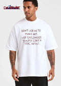 Dont Use AI To Make Art Use Childhood Trauma Like A Real Artist Red Handwritten Text shirt