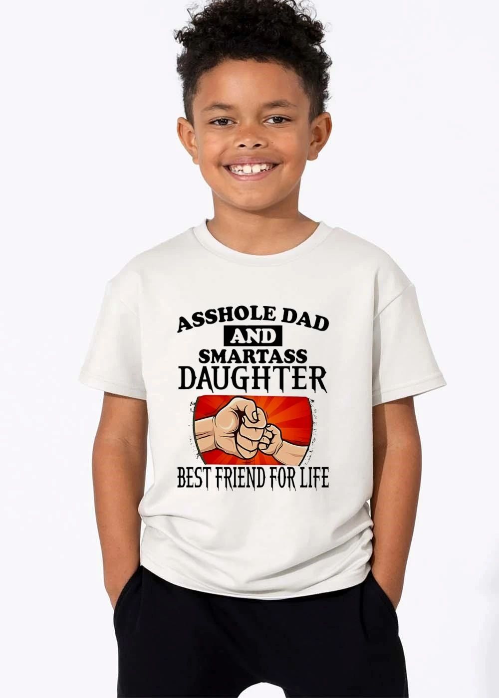 Asshole Dad And Smartass Daughter Best Friend For Life Father Child Hands shirt