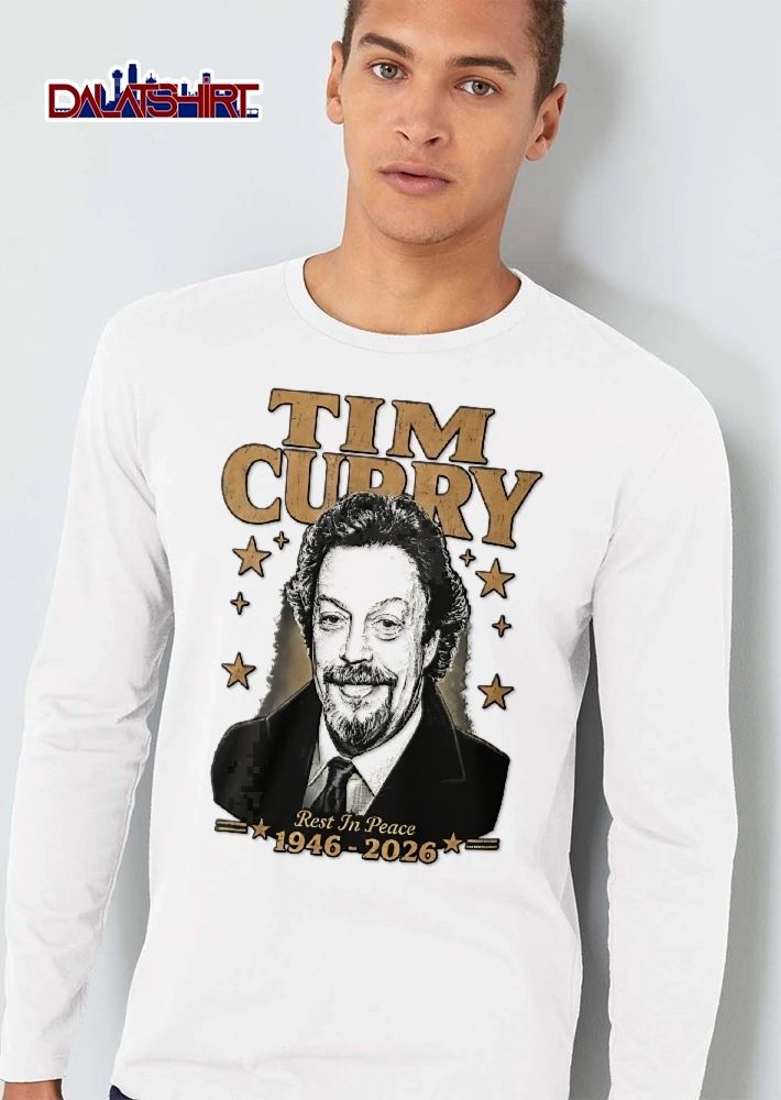 Tim Curry Rest In Peace 1946 2026 Actor Portrait Halftone Stars Vintage Distressed shirt