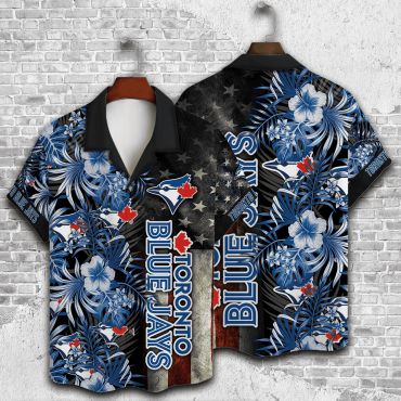 Toronto Blue Jays Stars & Stripes Hawaiian Shirt