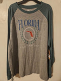 LONG SLEEVE (2XL) HOME FREE FLORIDA STATE T Shirt Grey Green