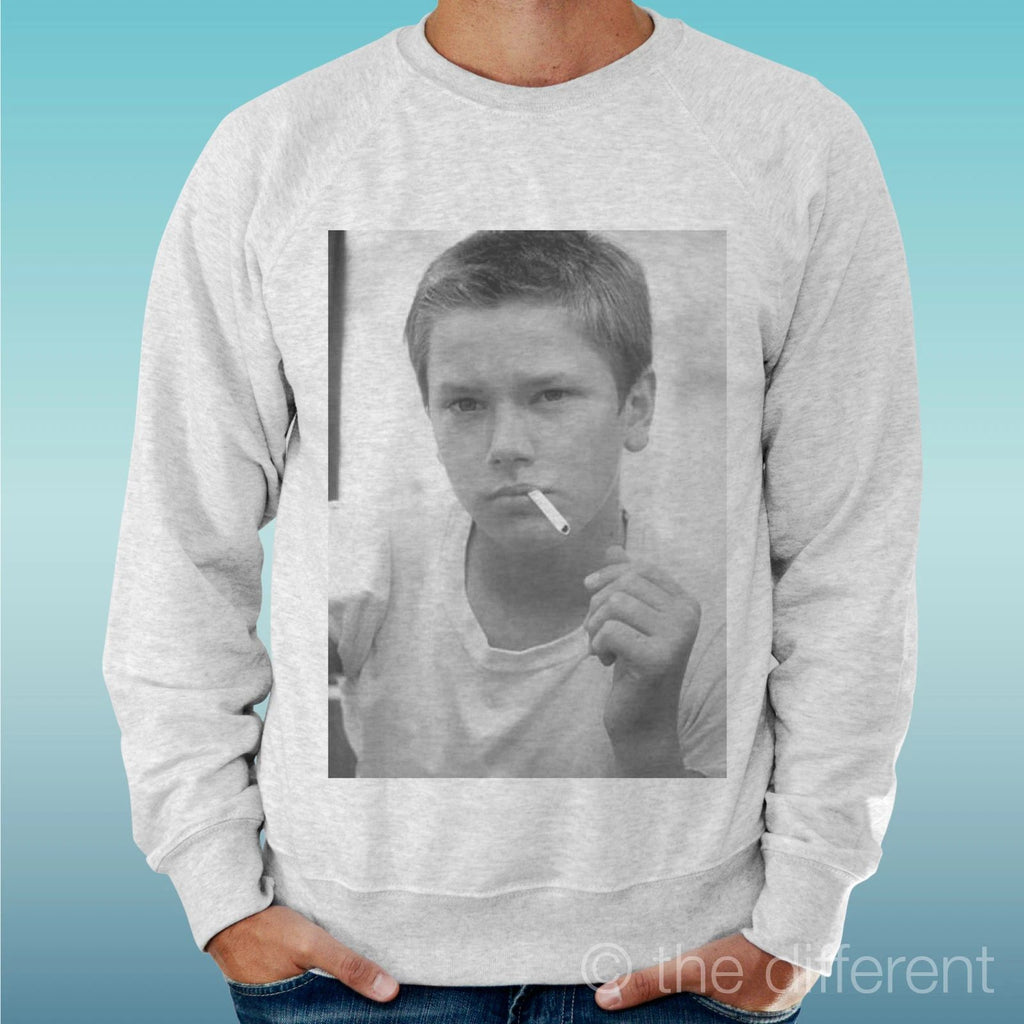 Felpa Man Light Sweater Light Grey " Stand By Me Film Movie Smoke "