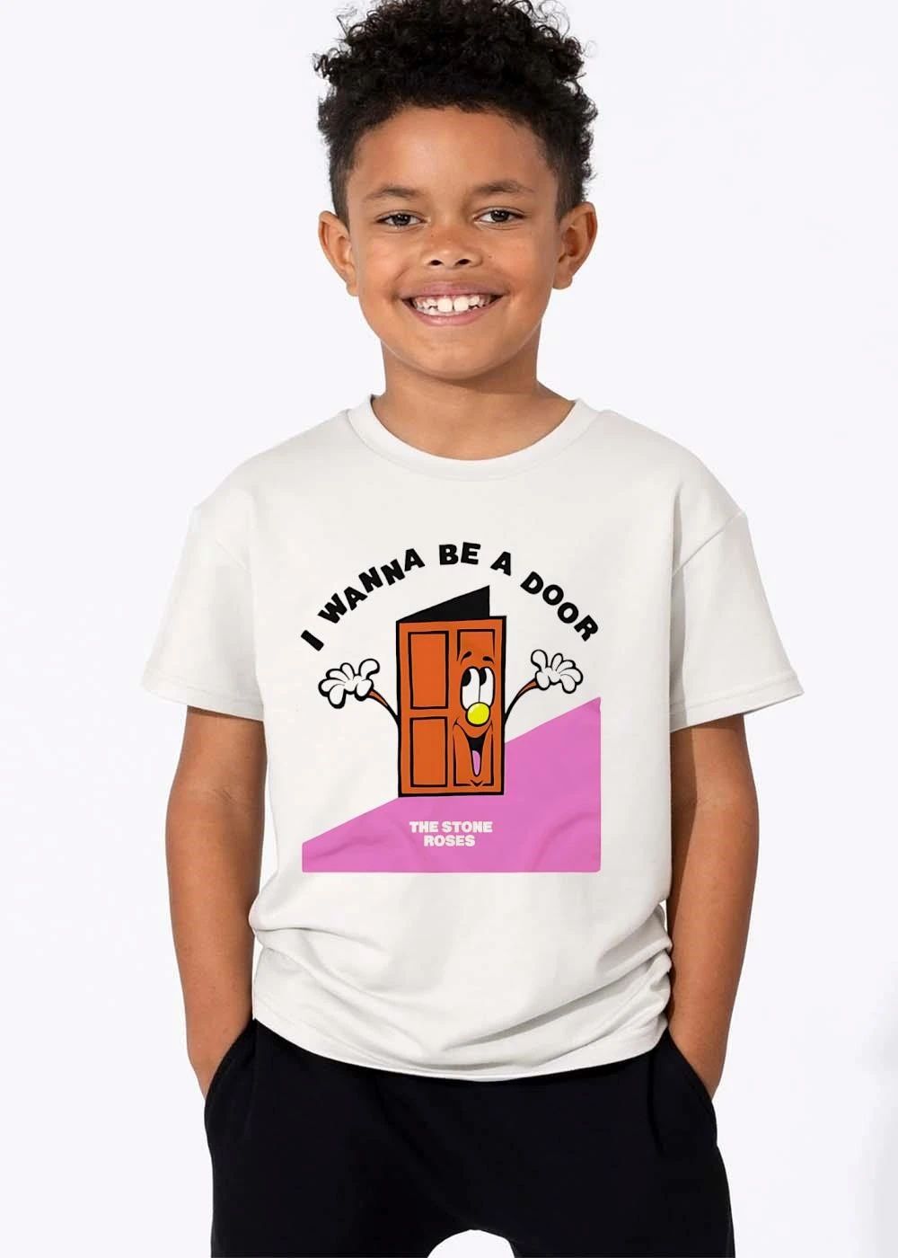 The Stone Roses I Wanna Be A Door Cartoon Smiling Orange shirt