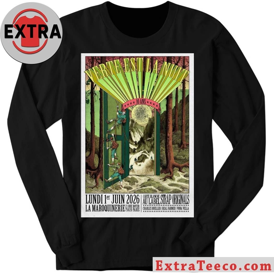 Verte Est La Nuit Paris France Jun 1 2026 Poster Shirt