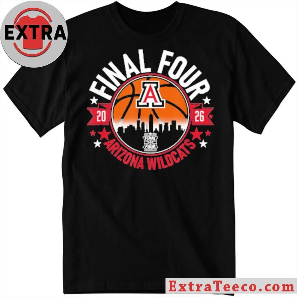 Arizona Wildcats MBB – 2026 Final Four City And Logo T-Shirt – Top-Rated Gift for College Basketball Lovers