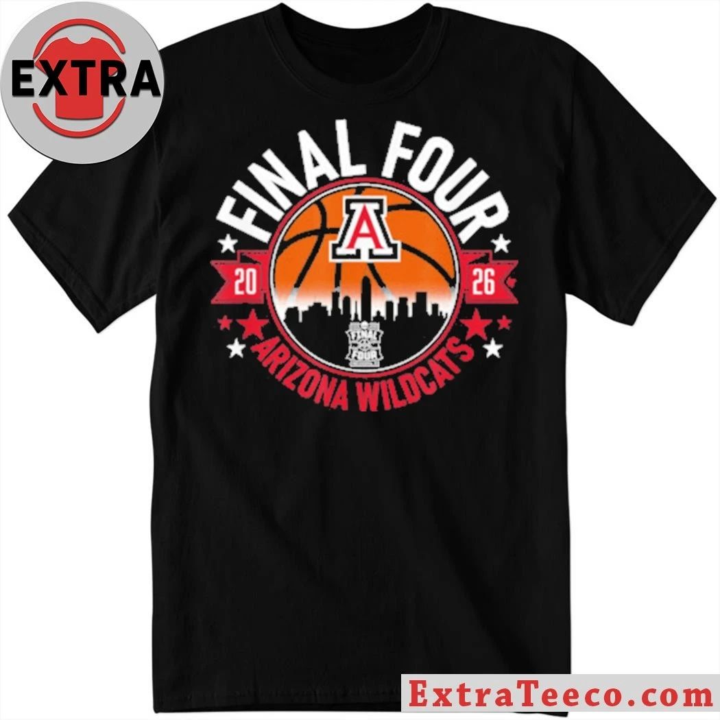 Arizona Wildcats MBB – 2026 Final Four City And Logo T-Shirt – Top-Rated Gift for College Basketball Lovers