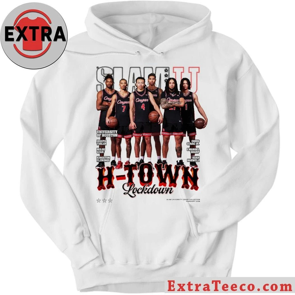 The SLAM University Houston Cover Tee Collection commemorates the University of Houston Cougars men’s basketball team Shirt
