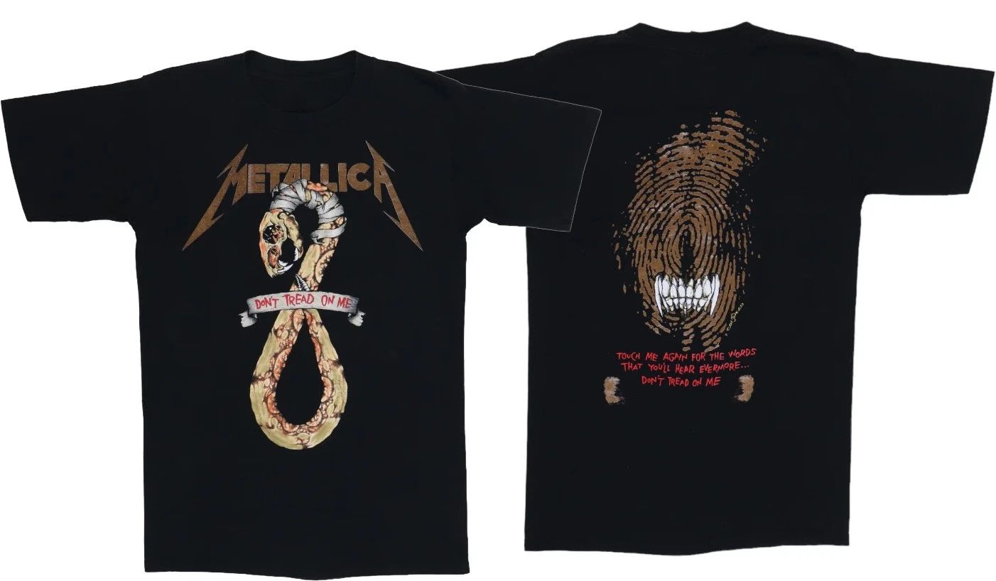 Metal*lica Pushead Dont Tread On Me 1991 T-shirt Size S-5XL