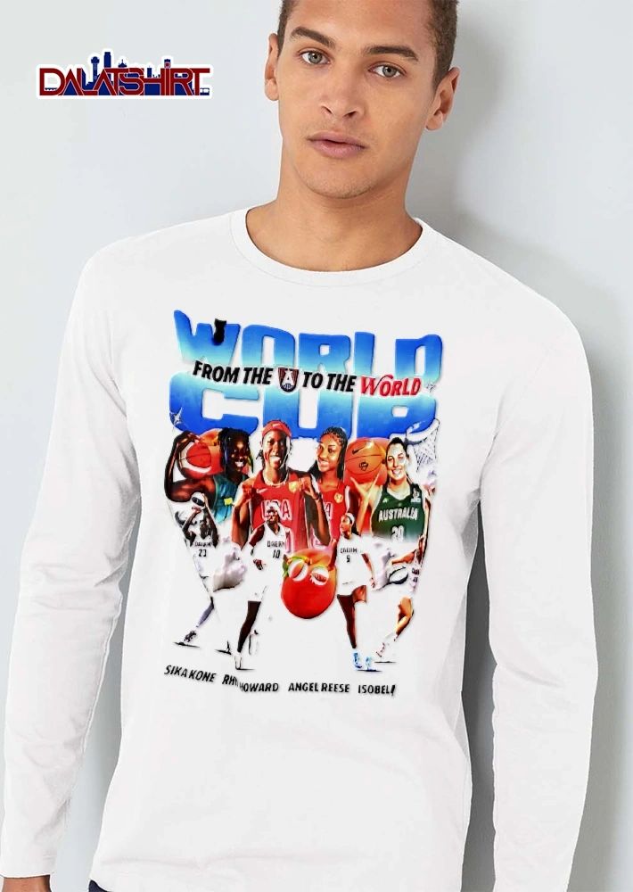 World Cup from the A to globe Basketball Peach shirt