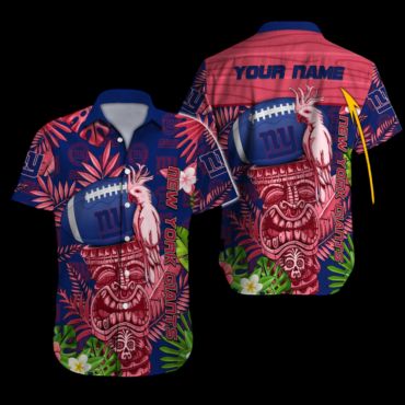 Personalized New York Giants Tiki Tropical Hawaiian Shirt