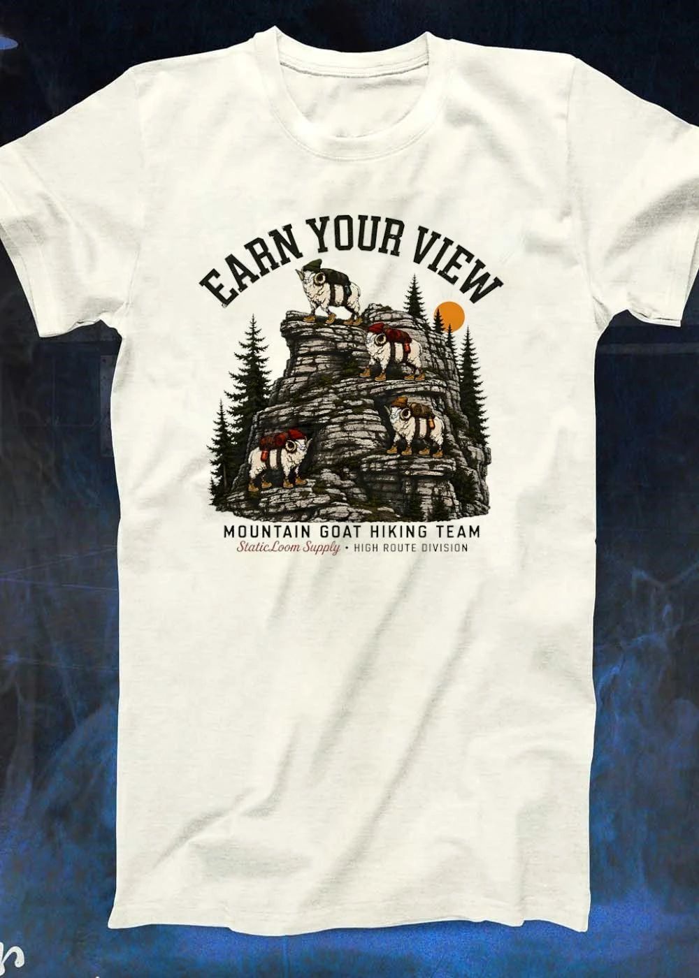 Staticloom Supply Earn Your View High Route Division Hiking Team Shirt