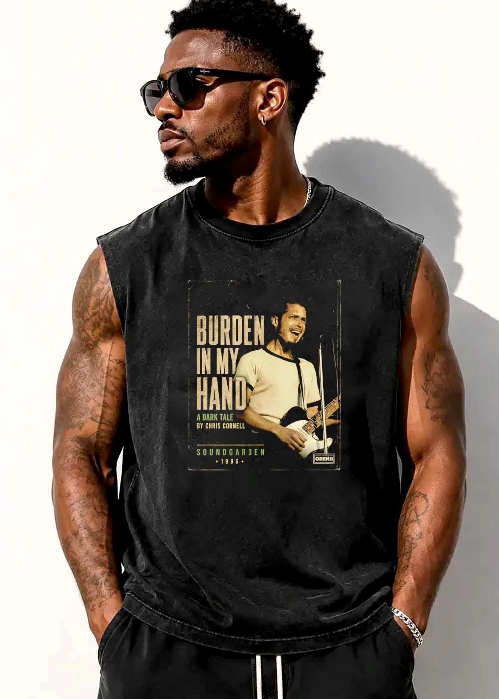 Soundgarden Burden In My Hand A Dark Tale Chris Cornell 1996 Musician Playing Guitar Vintage shirt