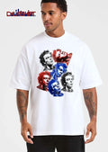 Spiky Hair Red Blue Sid Vicious Pop Art Punk Rocker Portrait Collage shirt