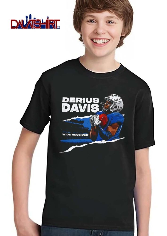 Wide Receiver Derius Davis Player Catching Football Distressed Torn Paper shirt