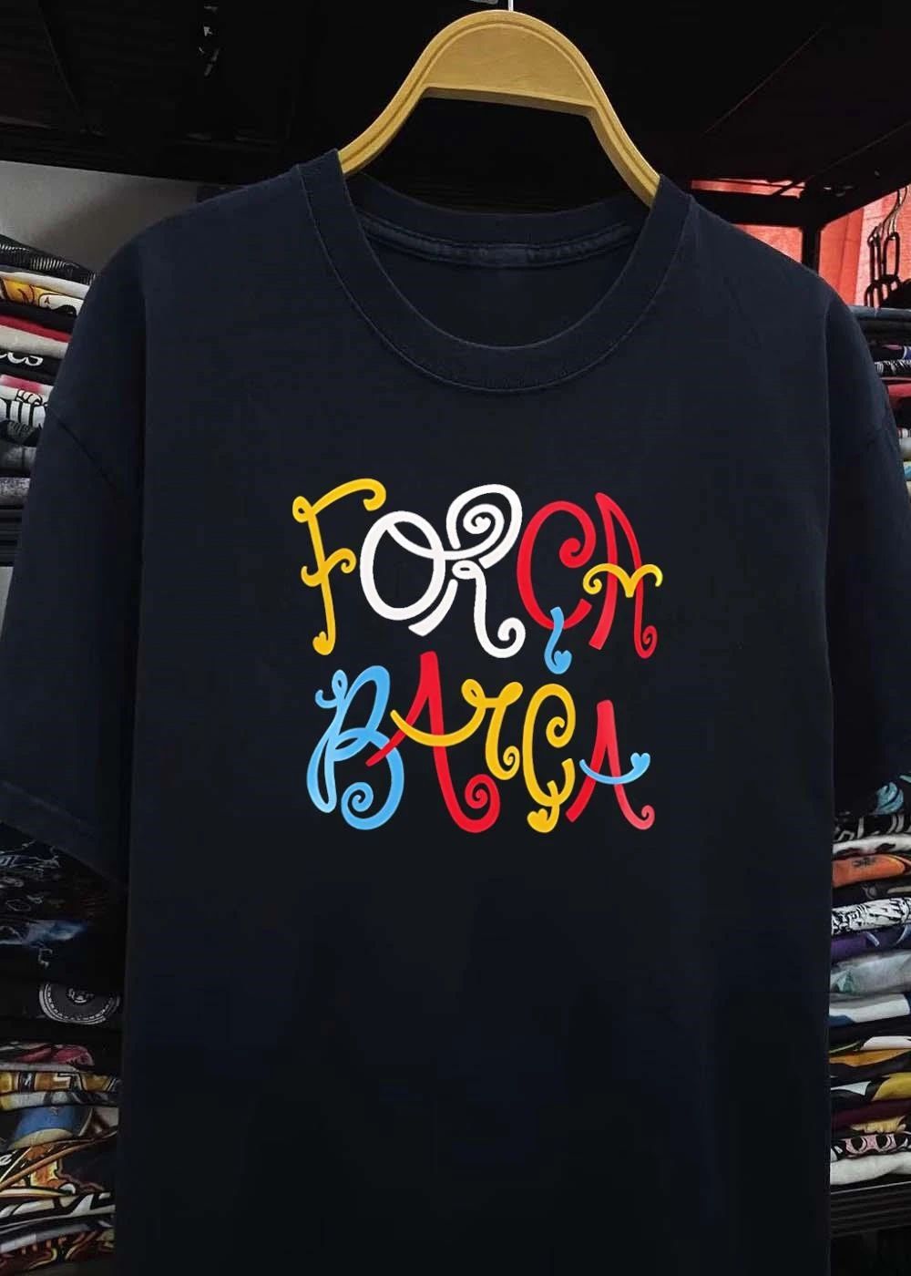Support Your Team Show Your Spirit Forca Barca FC Barcelona T-Shirt