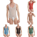Stylish Mens Bodysuit Jumpsuit All Season Comfortable Lingerie See-Through