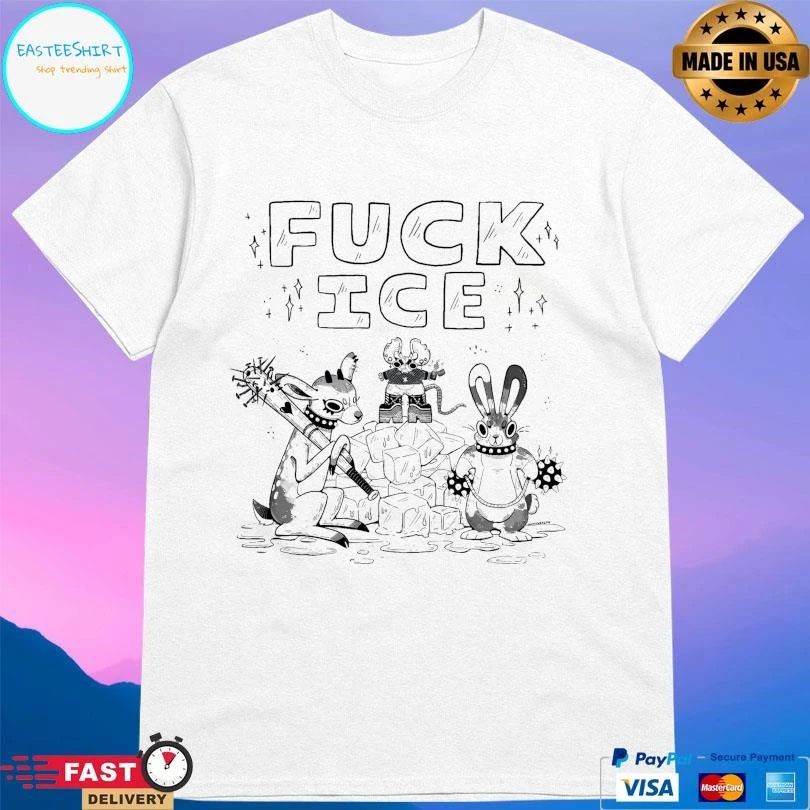 Anti Fuck Ice Gecko Sketch T-shirts