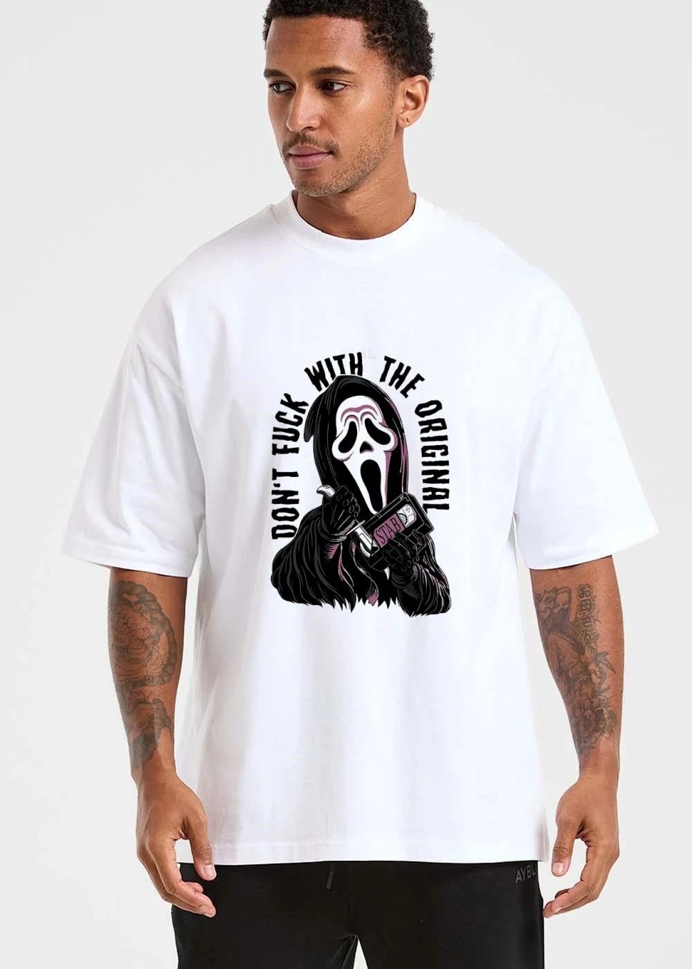 Dont Fuck With The Original Stab Ghostface Holding Knife Vhs Tape shirt