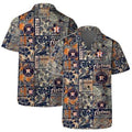 Houston Astros Heritage Patch Hawaiian Shirt