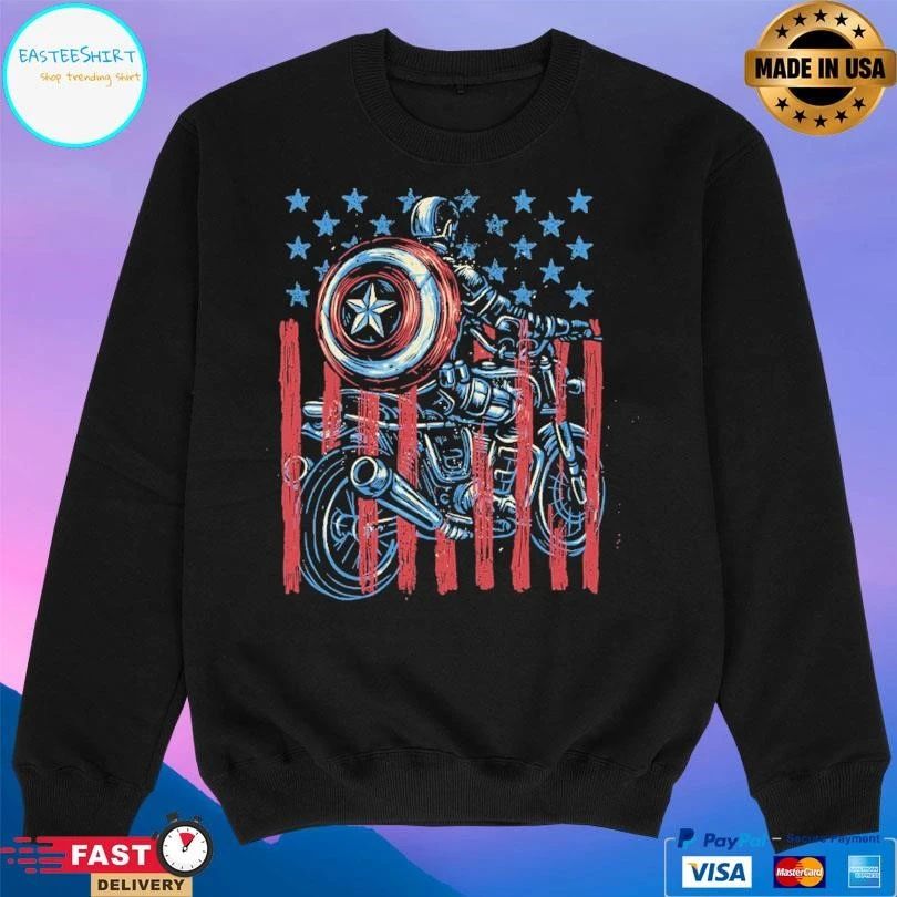 One More Ride Glitchy Gorilla Captain America T-shirts