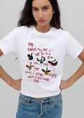 My Ducks May Not All Be In A Row But They Are Having Dance Party Which Is Way More Fun Cartoon Birds Flowers shirt