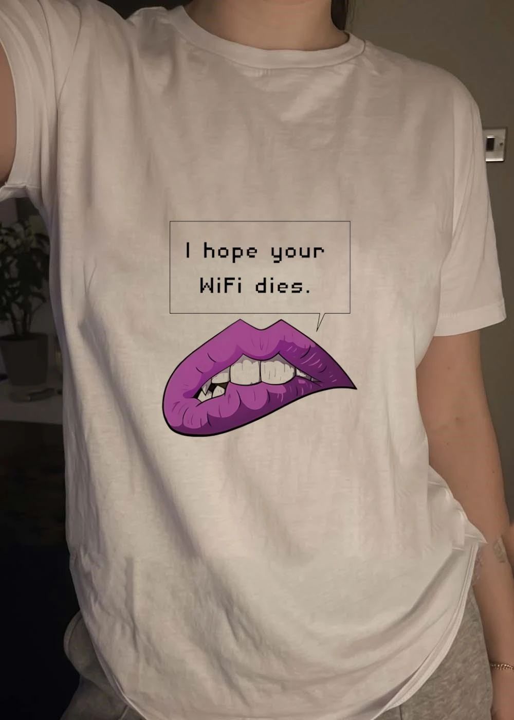 Bite Me I Hope Your WiFi Dies Graphic shirt