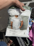 T-Shirt Men’s V-Neck White Only 3 In Open  Package Goodfellow Brand Large