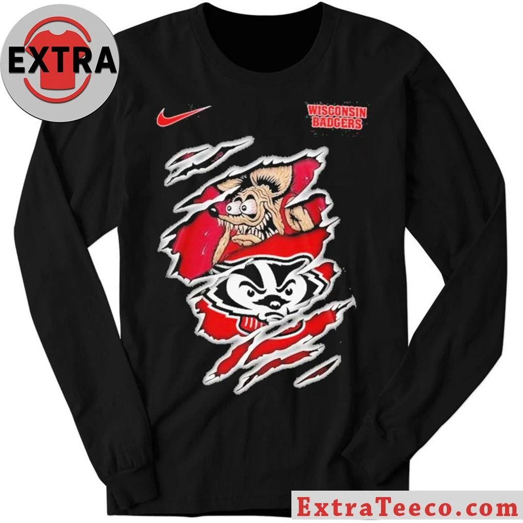 Wisconsin Badgers NCAA Varsity Savage Logo T-Shirt