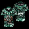 Personalized New York Jets Floral Camo Hawaiian Shirt