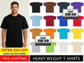 Men's Plain T-shirts Short Sleeve Blank Cotton Heavy Weight Big Size [JOHN SON]
