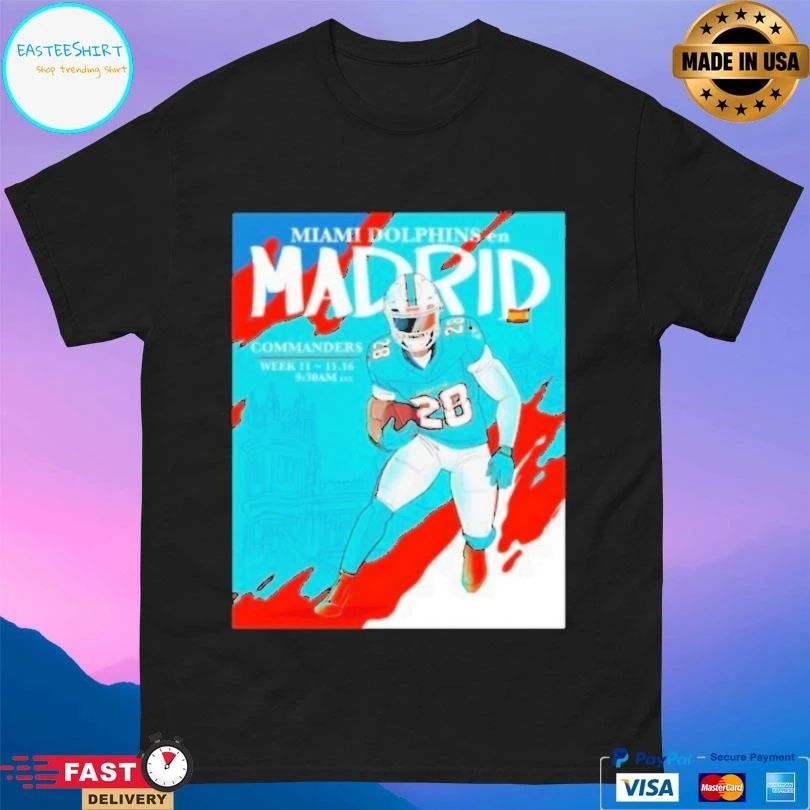 Miami Dolphins In Madrid Commanders Week 11 T-shirts