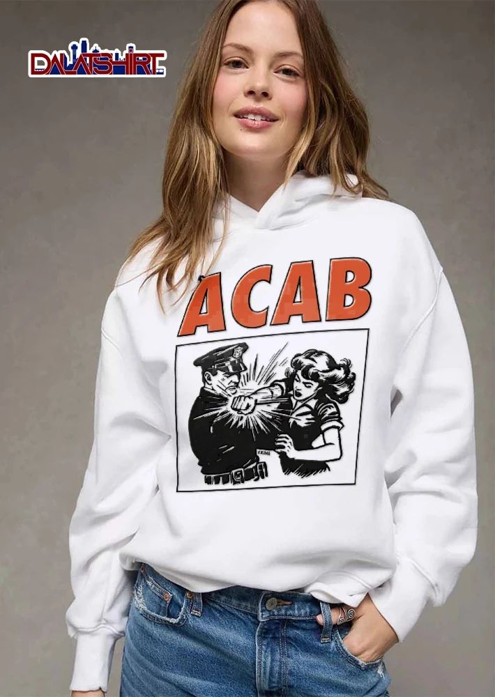Acab Krime Vintage Comic Police Officer Cap Fist Punch Art shirt