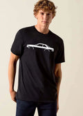 Retro Vintage Classic Coupe Car Side Profile White Line Art shirt