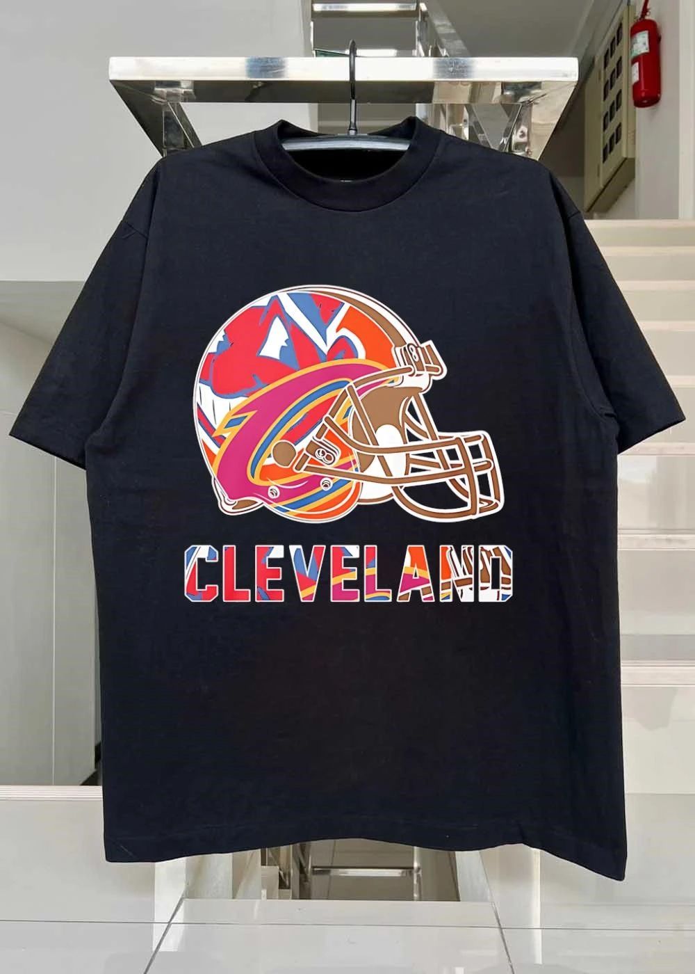 Cleveland Football Helmet Cavaliers Browns Guardians Logos Pattern shirt