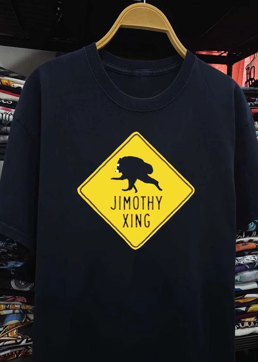Jimothy Crossing Road Sign Raccoon T-Shirt