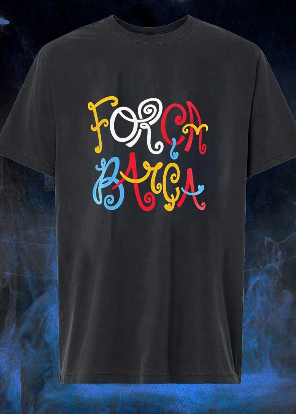 Support Your Team Show Your Spirit Forca Barca FC Barcelona T-Shirt