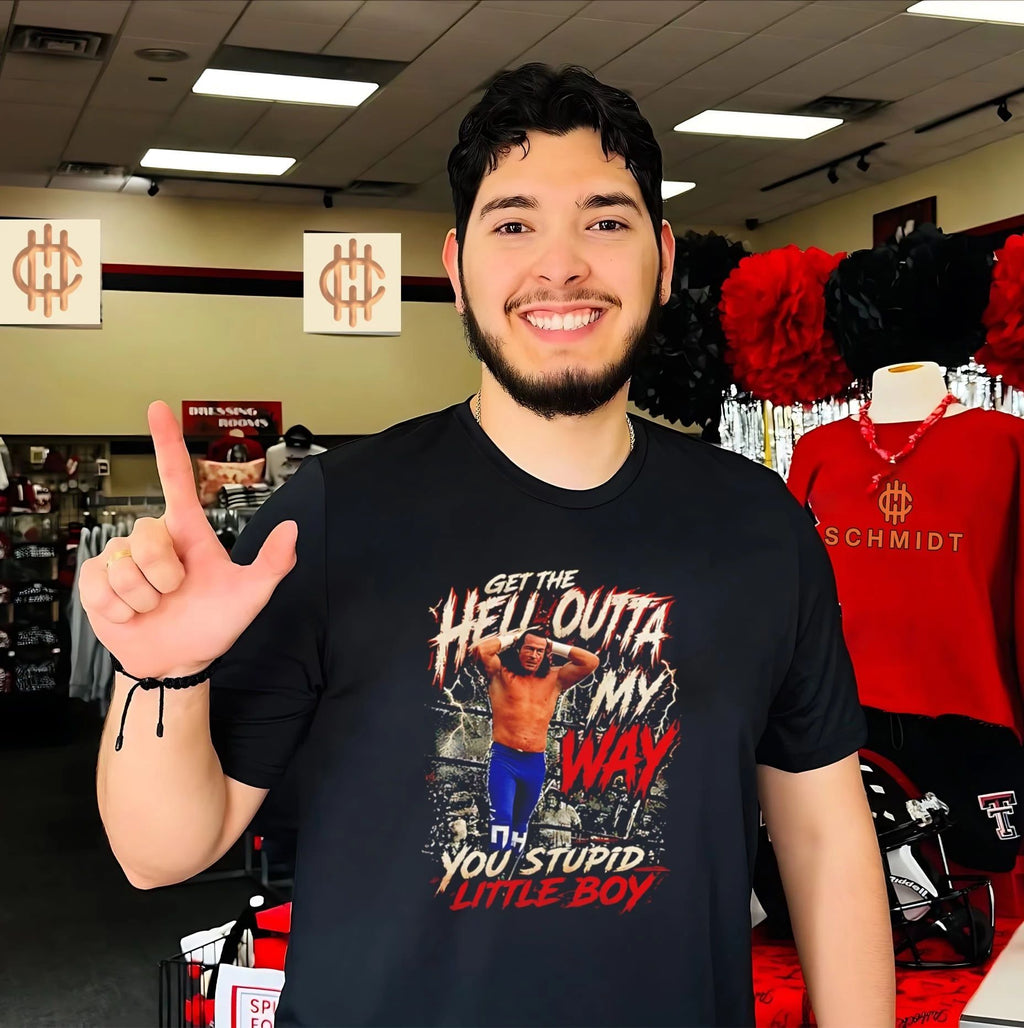 Nick Hamrick get the hell outta my way you stupid little boy vintage shirt