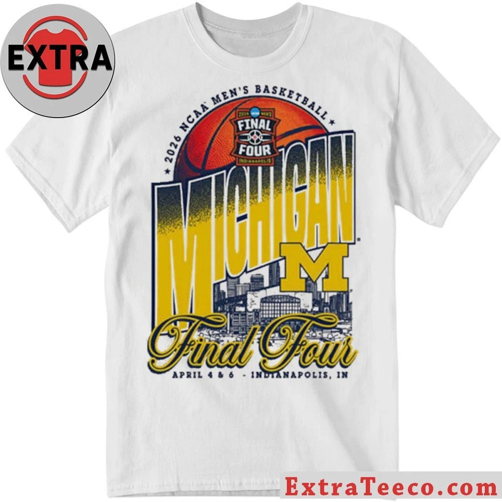 MIC M IVORY 2026 Mens Basketball Final Four Logo T-Shirt- Top-Rated Gift for College Basketball Lovers