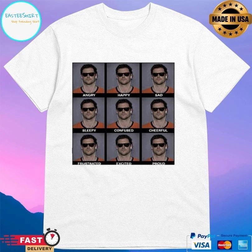 Jarrett Stidham Angry Happy Sad Sleepy Confused Cheerful Frustrated Excited Proud Emoji T-shirts