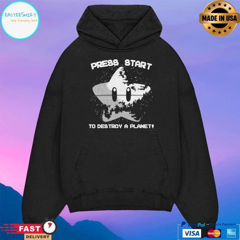 Press Start To Destroy A Planet T-shirts