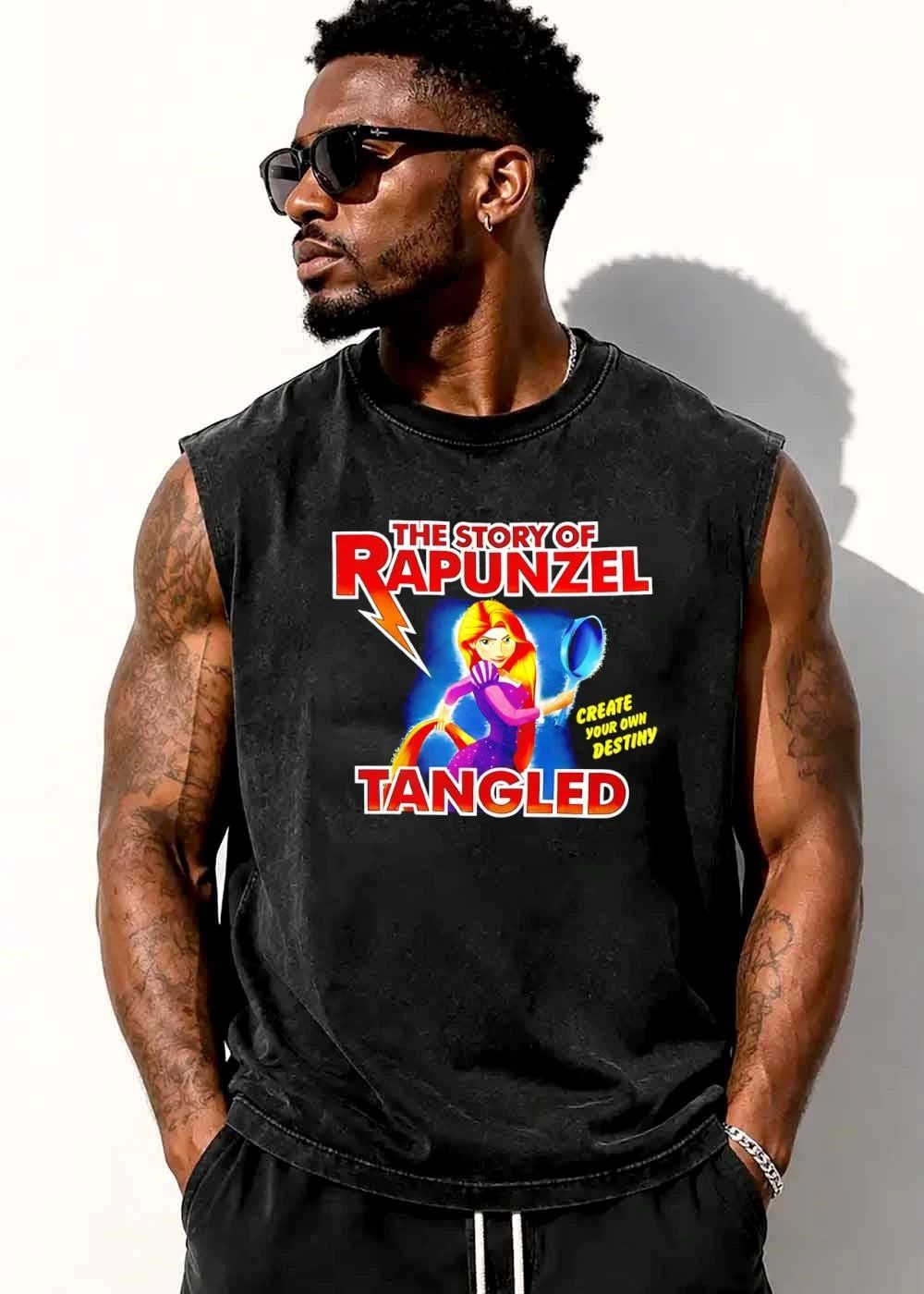 The Story Of Rapunzel Tangled Create Your Own Destiny Princess Holding Frying Pan Blonde Hair Cartoon shirt