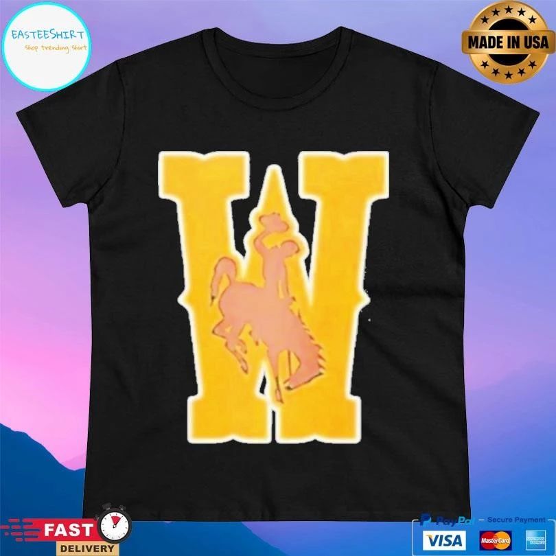 Wyoming Cowboys Wrestling Champion Brown Icon Logo T-shirts