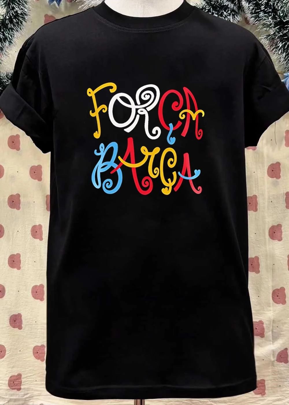 Support Your Team Show Your Spirit Forca Barca FC Barcelona T-Shirt