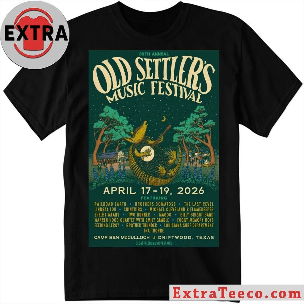 Old Settler’s Music Festival April 17-19 2026 In Driftwood TX Poster Shirt