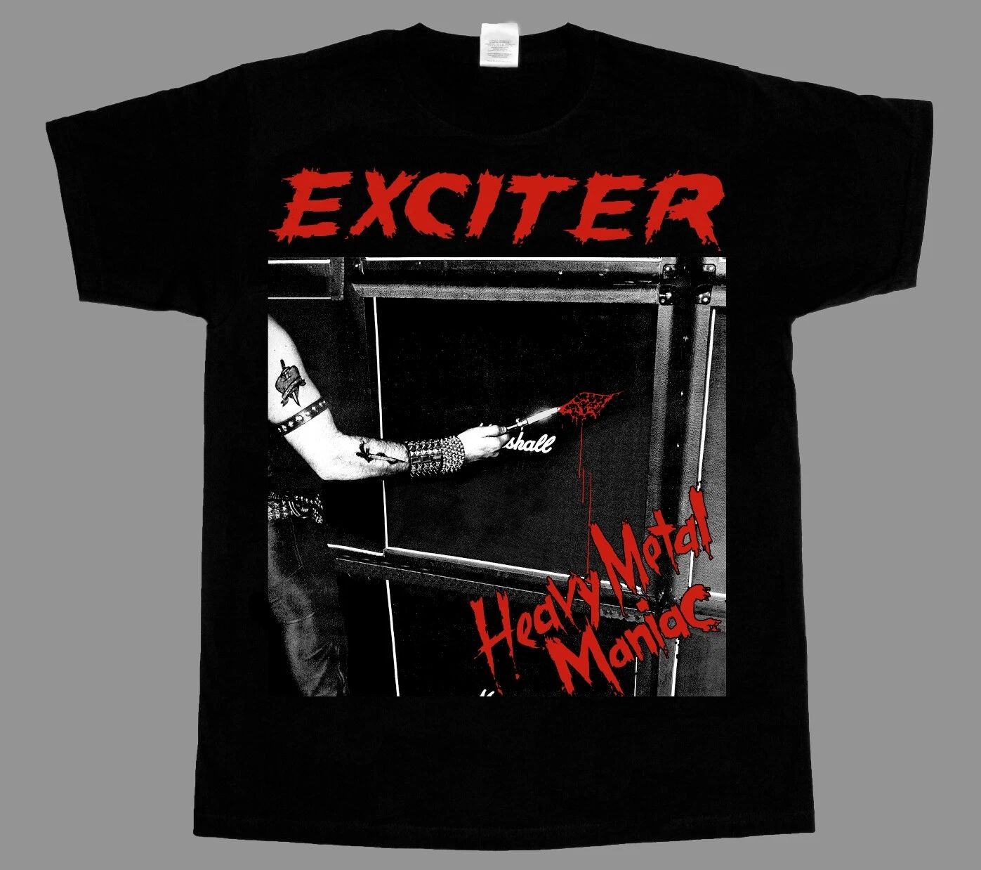 EXCITER HEAVY METAL MANIAC'83 NEW BLACK SHORT/LONG SLEEVE T-SHIRT S-345XL