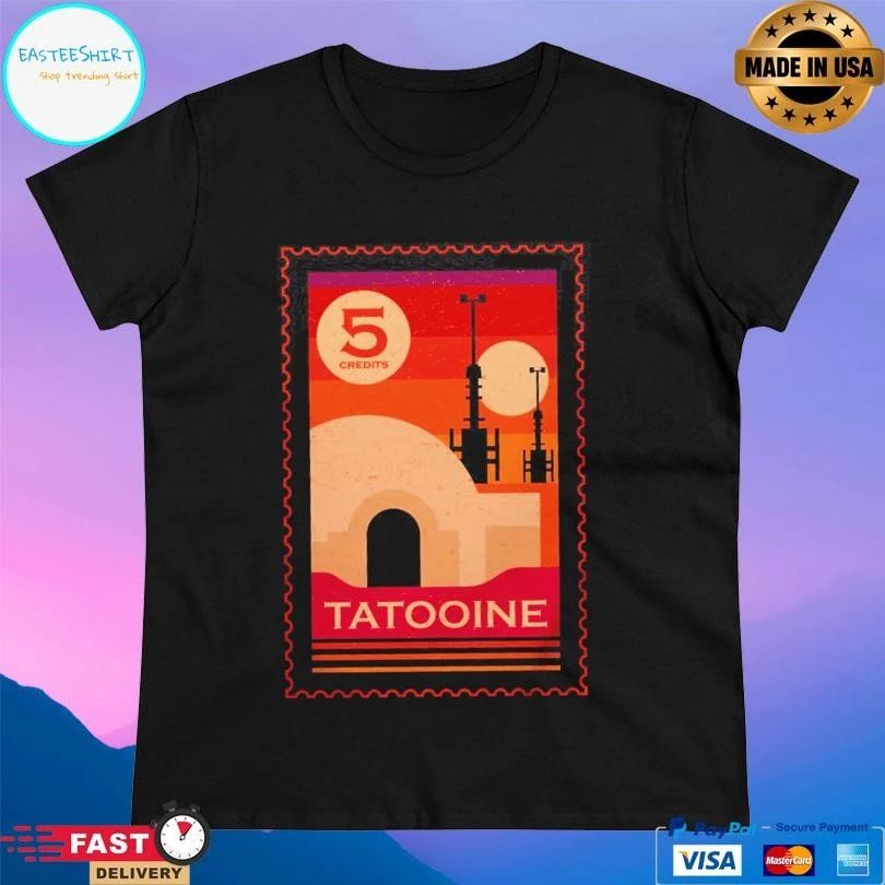 Twin Suns Stamp Tatooine 5 Credits T-shirts