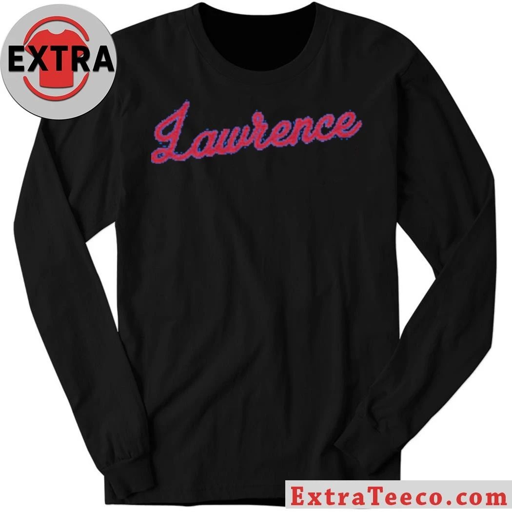 Lawrence Kansas Script Royal T-Shirt