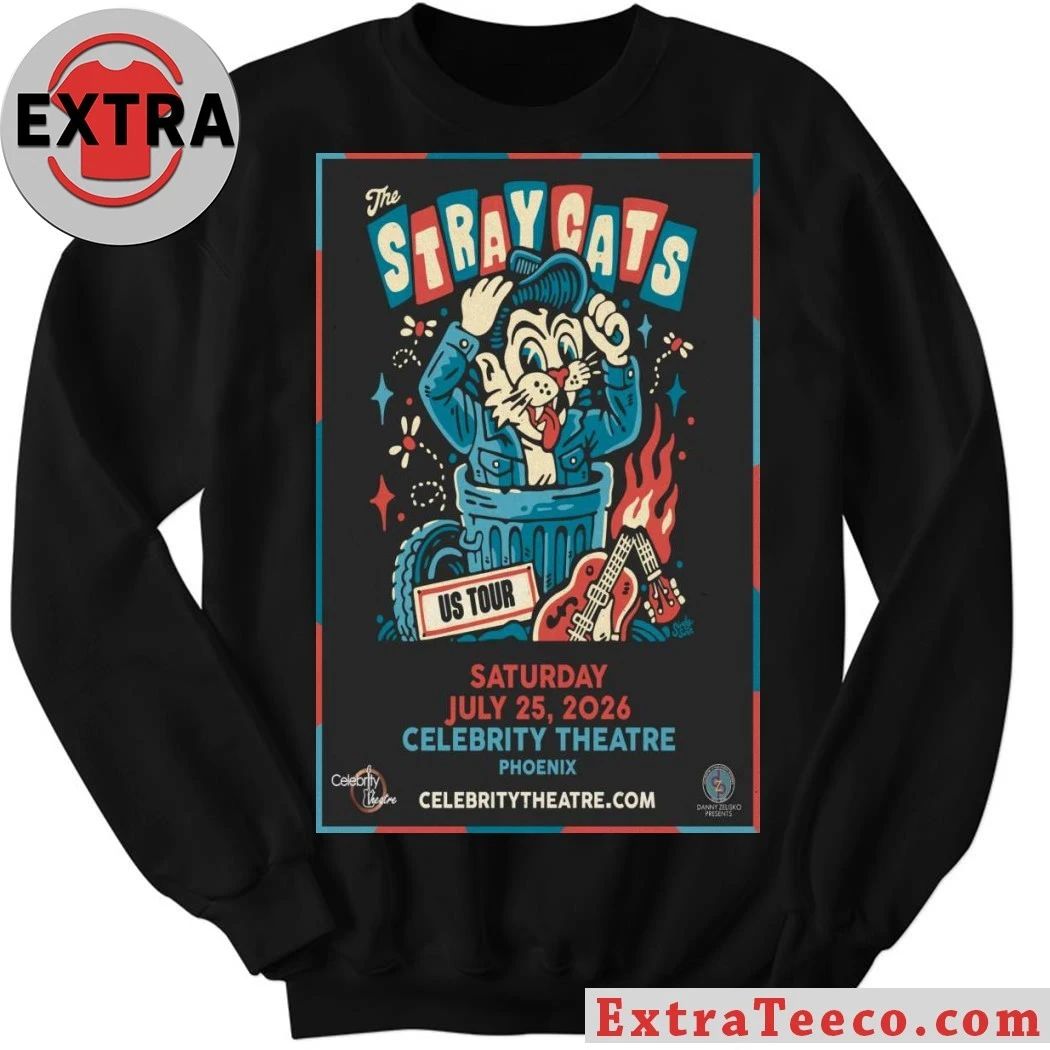 The Stray Cats July 25 2026 At Celebrity Theatre Show Poster Shirt
